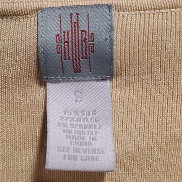 HWR Anthropologie yellow silk blend sweater - Picture 2 of 7